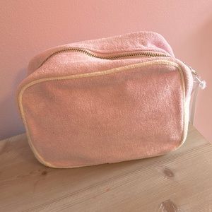 Stoney clover lane terrycloth pink/lavender NWT large pouch